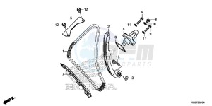 CB500XD CB500X Continue » UK - (E) drawing CAM CHAIN/ TENSIONER