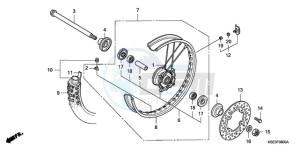 CRF150R9 Europe Direct - (ED / 2ED) drawing FRONT WHEEL