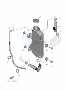 YZ65 (BR8M) drawing RADIATOR & HOSE