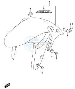 GSX-S1000 A drawing FRONT FENDER (GSX-S1000AZL8 E21)