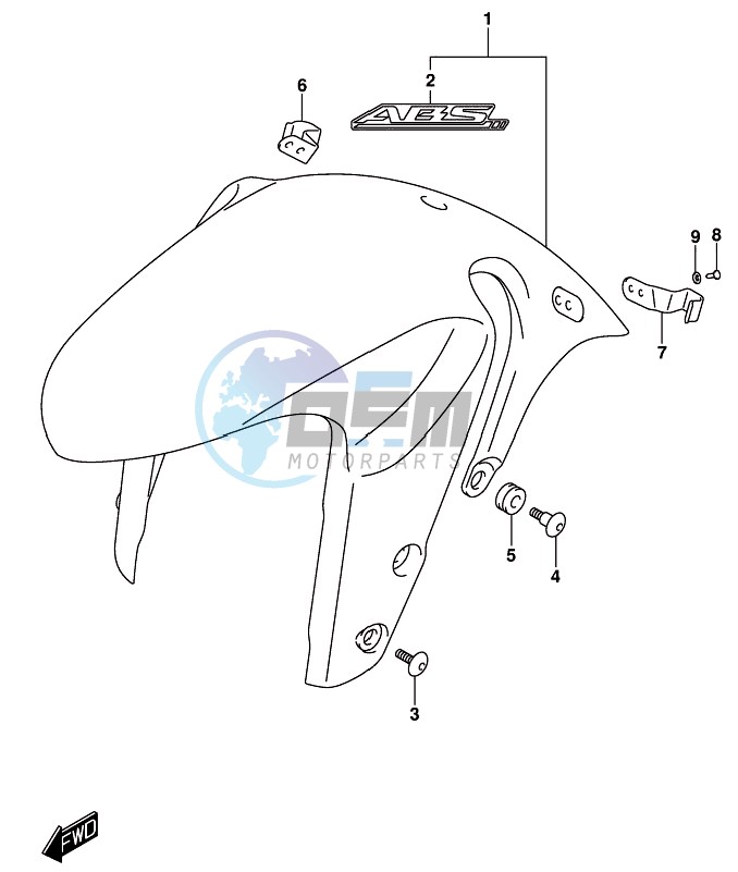 FRONT FENDER (GSX-S1000AZL8 E21)