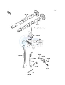 Z1000_ABS ZR1000C8F FR GB XX (EU ME A(FRICA) drawing Camshaft(s)/Tensioner