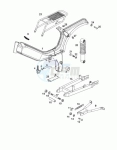 SPRINT_SPORT_L1 50 L1 drawing Frame-rear fork-central stand