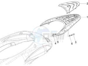 Liberty 200 4t e3 drawing Rear luggage rack