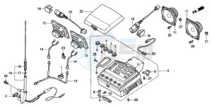 GL1500SE GOLDWING SE drawing RADIO CASSETTE