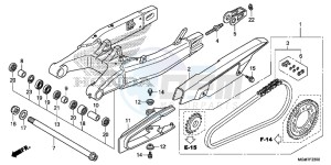 CB600FD Hornet 3ED drawing SWINGARM