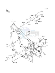 VN 900 C [VULCAN 900 CUSTOM] (7F-9FA) C7F drawing ENGINE MOUNT