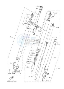 MT09TRA MT-09TRA TRACER 900 (2SC1 2SC2) drawing FRONT FORK