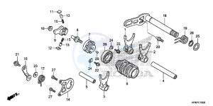 CRF250RG CRF250R ED drawing GEARSHIFT DRUM