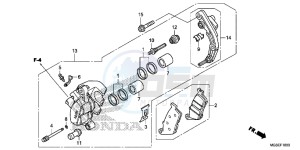 NC700SC drawing FRONT BRAKE CALIPER (NC700S)