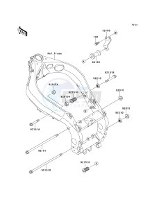 ZX 900 E [NINJA ZX-9R] (E1-E2) [NINJA ZX-9R] drawing FRAME FITTINGS