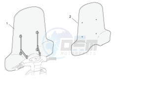 Scarabeo 50 2t e2 (eng. piaggio) drawing Acc. - Windshields