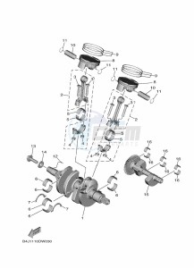 YXF1000EWS YX10FRPSN (B4JC) drawing CRANKSHAFT & PISTON