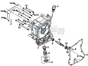 JET 14 125/XB1 (XC12WW-EU) (E4) (L7-M0) drawing CRANKCASE RIGHT / START MOTOR