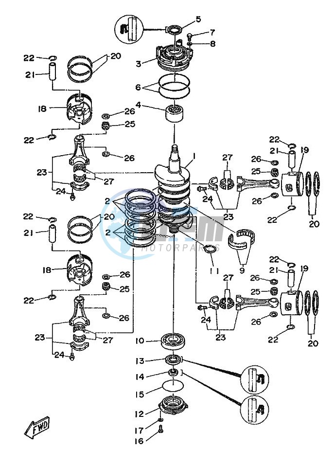 CRANKSHAFT--PISTON