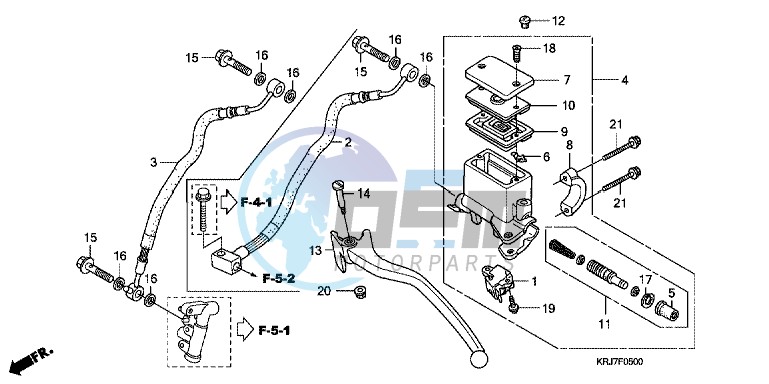 RR. BRAKE MASTER CYLINDER