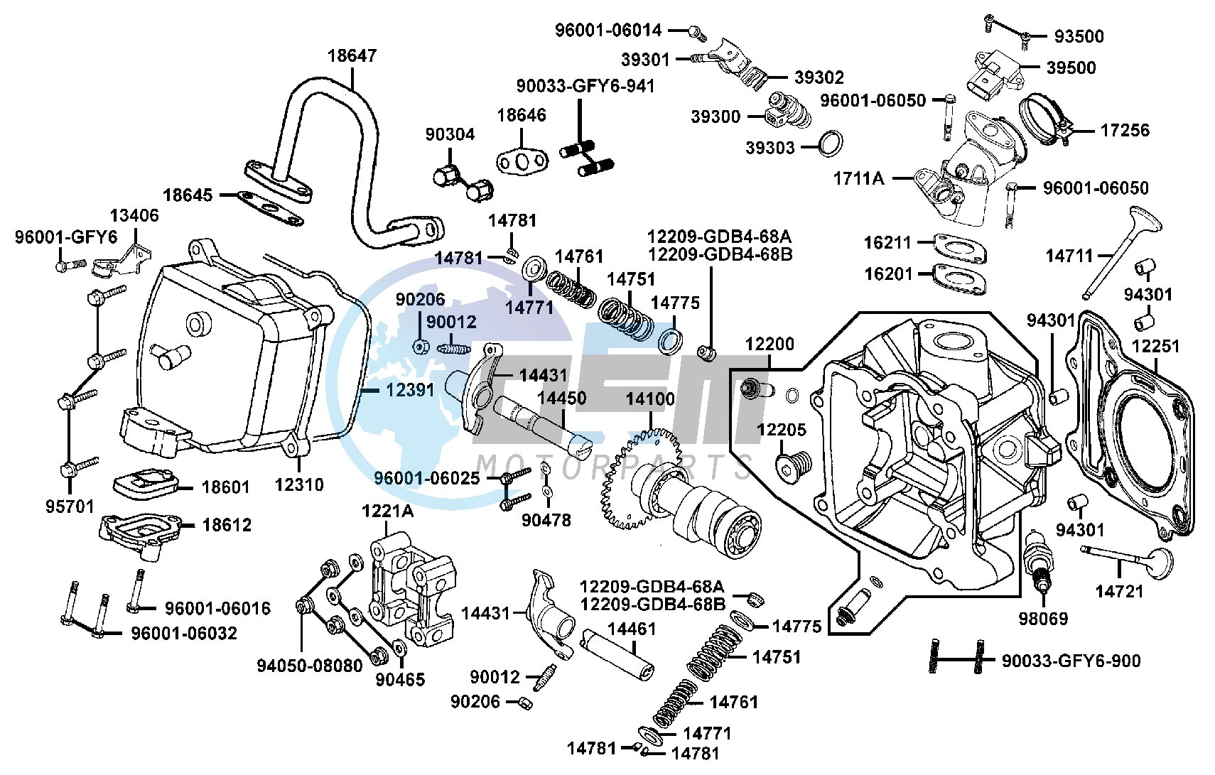 Cylinder Head Cover  -  Cylinder Head