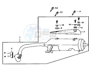 SUPER DUKE - 150 cc drawing EXHAUST