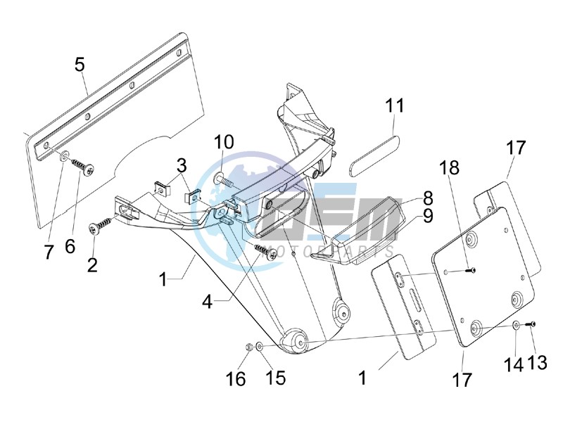 Rear cover - Splash guard