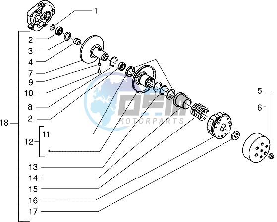 Driven pulley