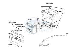 DOWNTOWN 300 I ABS drawing Battery