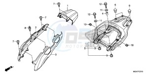 VFR1200XDF CrossTourer - VFR1200X Dual Clutch 2ED - (2ED) drawing REAR COWL/ CARRIER