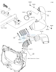 MULE PRO-DXT KAF1000BHF EU drawing Air Cleaner-Belt Converter