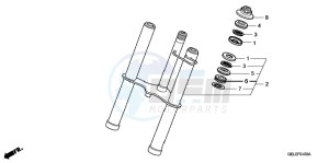 CRF50FB CRF50F ED drawing FRONT FORK