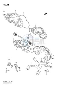 SFV650 (E21) Gladius drawing SPEEDOMETER (SFV650UL1 E24)