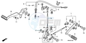 CBF1000TA UK - (E / ABS MKH) drawing PEDAL