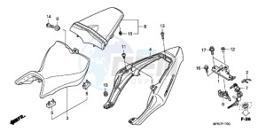 CB1000RAC drawing SEAT/ SEAT COWL