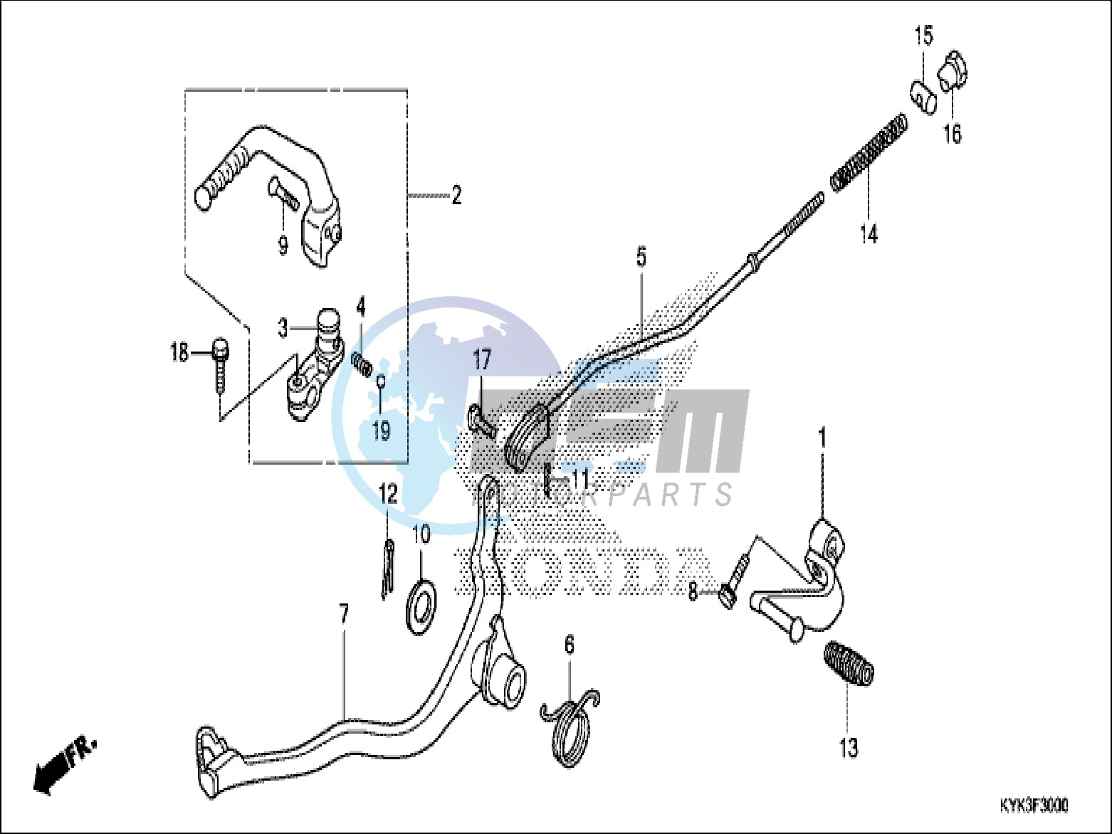 PEDAL/KICK STARTER ARM