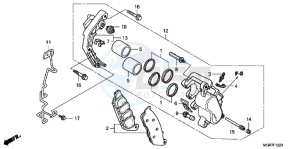 VT750SB drawing FRONT BRAKE CALIPER