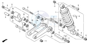 CBF1000 drawing REAR CUSHION