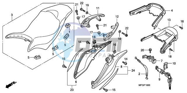 SEAT/REAR COWL