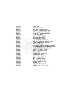 LT80 (P1) drawing * COLOR CHART *