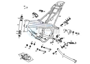 SENDA R DRD E1 E1R - 50 cc drawing FRAME-CENTRAL STAND