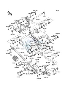 1400GTR_ABS ZG1400CEF FR GB XX (EU ME A(FRICA) drawing Swingarm