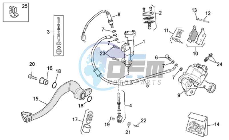 Rear brake system