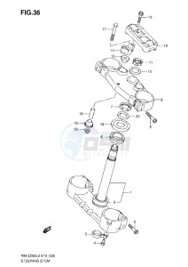 RM-Z 250 drawing STEERING STEM L0