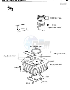 KLT 200 C [KLT200] (C2) | DIFFIRENTIAL AXLE [KLT200] drawing CYLINDER_PISTON -- 84 KLT200-C2- -