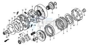 TRX450S drawing CLUTCH