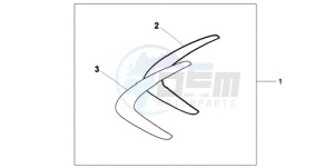 XL700V9 UK - (E / MKH) drawing FAIRING SCUFF GUARD