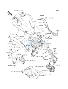 KLE 650 A [VERSYS] (9F-9F) A9F drawing SIDE COVERS_CHAIN COVER