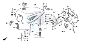 VT1100C2 drawing FUEL TANK/FUEL PUMP (VT1100CS/CT)