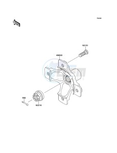 KFX700 KSV700A7F EU drawing Rear Hub