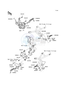 KLE 650 A [VERSYS] (9F-9F) A7F drawing FOOTRESTS