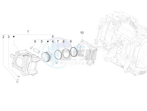 GTS SUPER- SUPER SPORT 150 4T 3V IE ABS E3-E4 (APAC) drawing Cylinder-piston-wrist pin unit