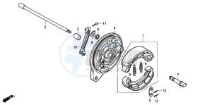 VT750C drawing REAR BRAKE PANEL