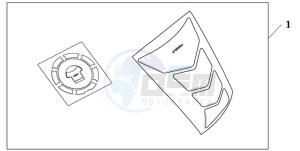 CBR1000RAA UK - (E / ABS MKH) drawing TANKPAD / FUEL LID COVER